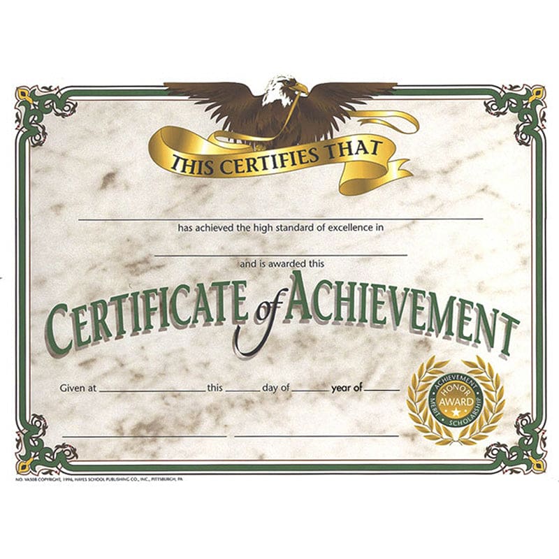 Certificates Of Achievement 30/Pk 8.5 X 11 (Pack of 8) - Certificates - Flipside