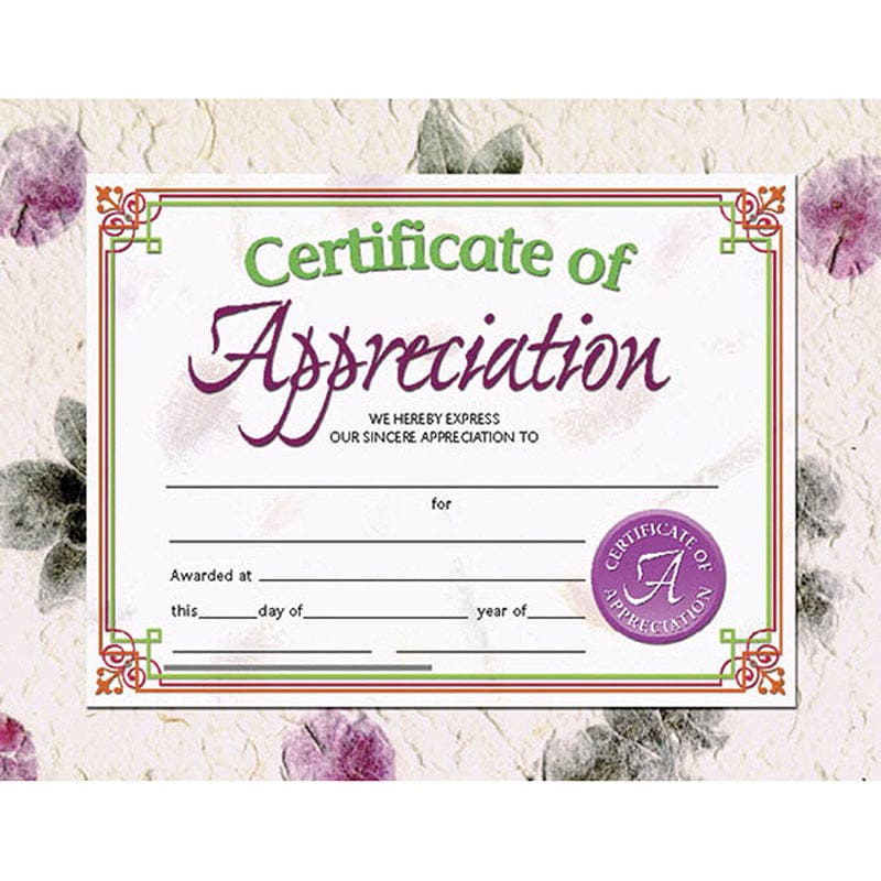 Certificates Of Appreciation 30 Pk 8.5 X 11 Inkjet Laser (Pack of 8) - Certificates - Flipside