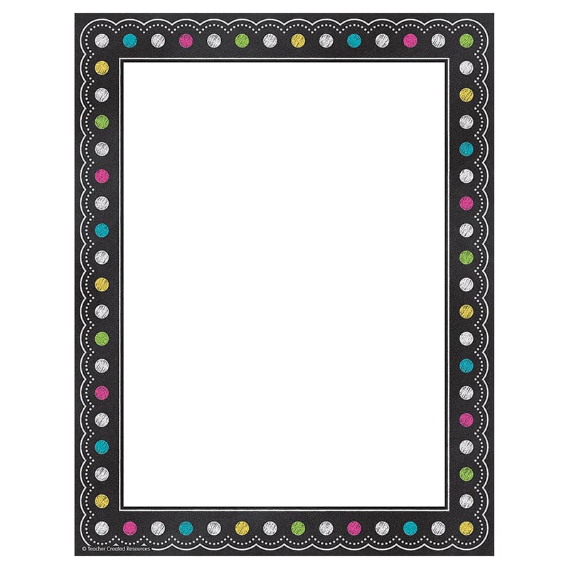 Chalkboard Brights Computer Paper (Pack of 8) - Design Paper/Computer Paper - Teacher Created Resources