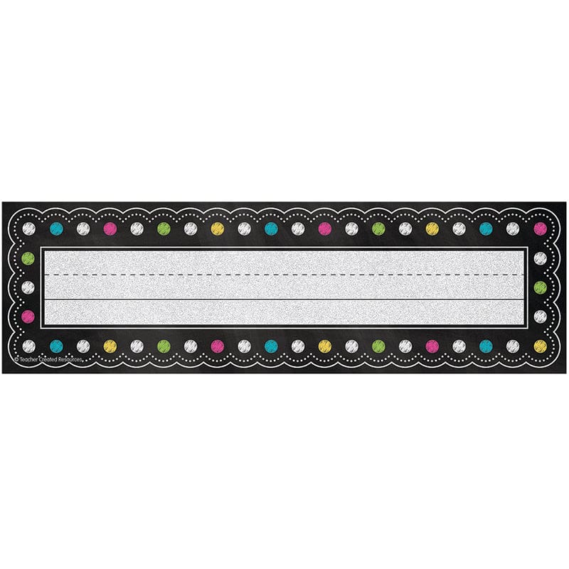 Chalkboard Brights Flat Name Plates (Pack of 10) - Name Plates - Teacher Created Resources