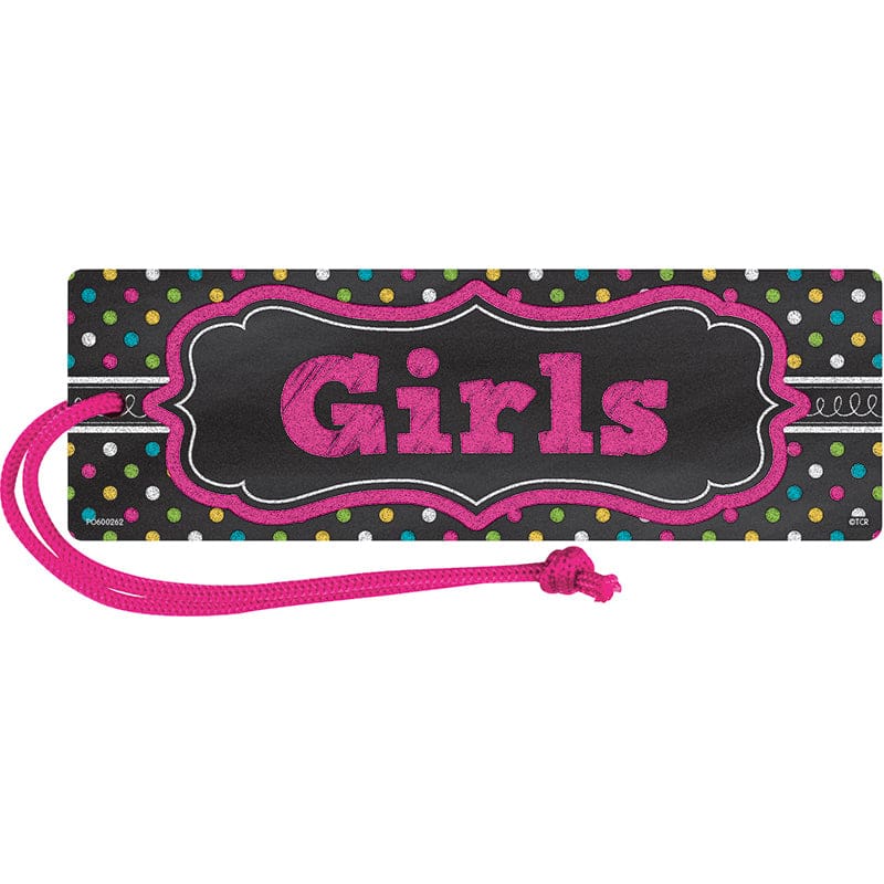 Chalkboard Brights Magnetic Girls Pass (Pack of 12) - Hall Passes - Teacher Created Resources