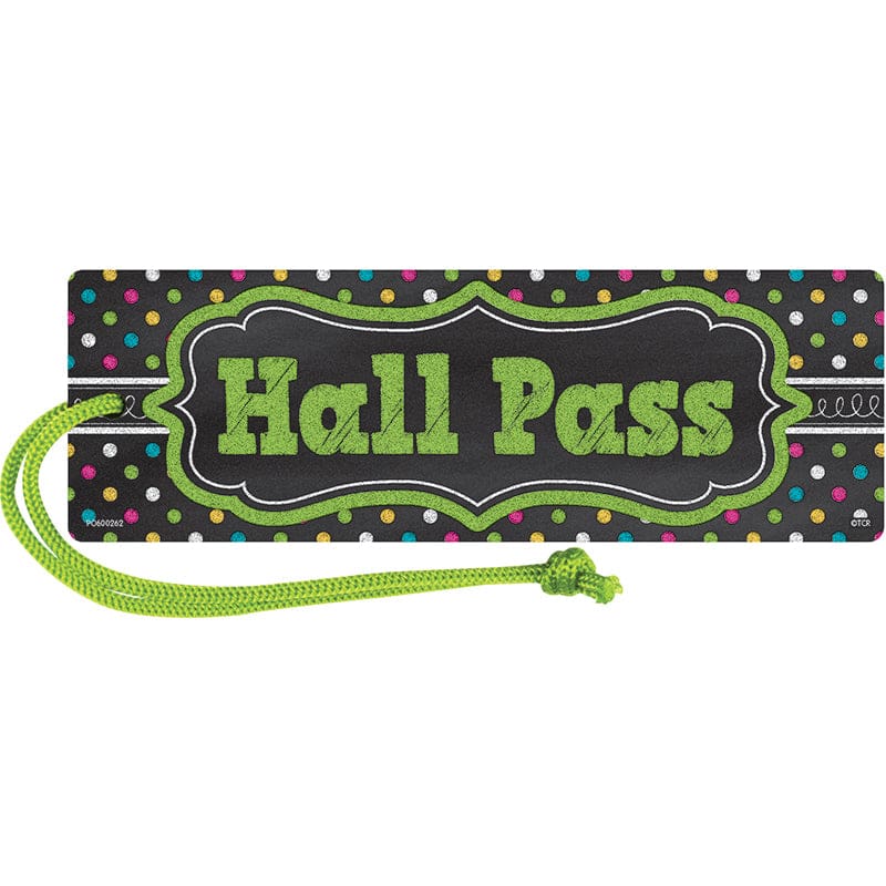 Chalkboard Brights Magnetic Hall Pass (Pack of 12) - Hall Passes - Teacher Created Resources
