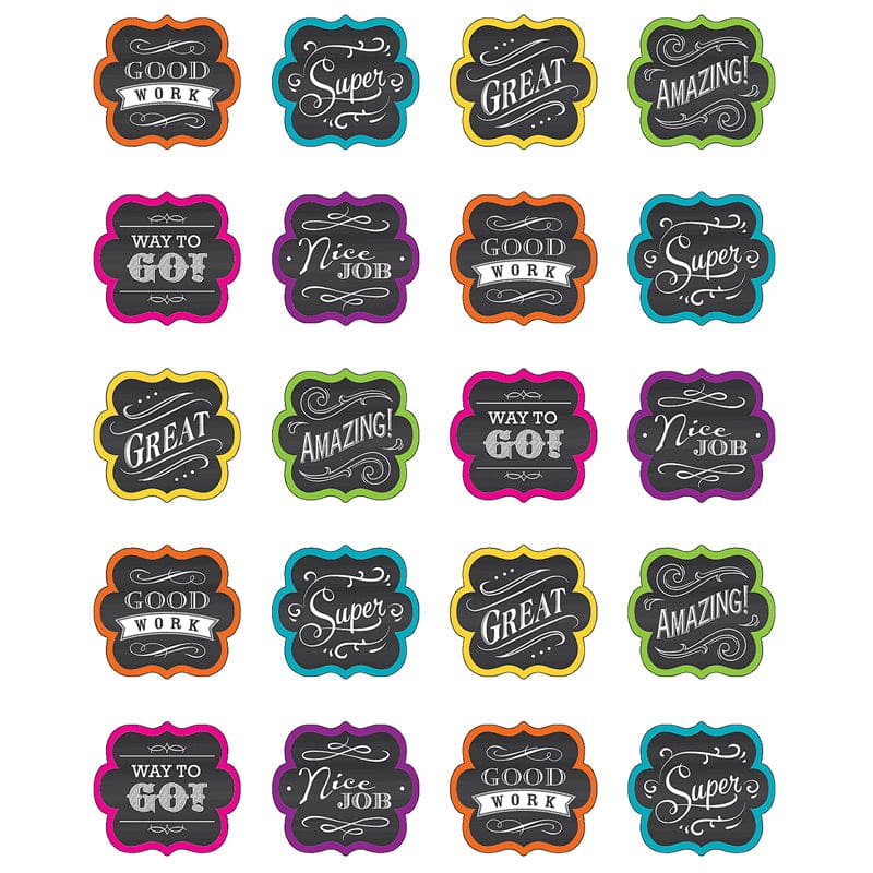 Chalkboard Brights Stickers (Pack of 12) - Stickers - Teacher Created Resources