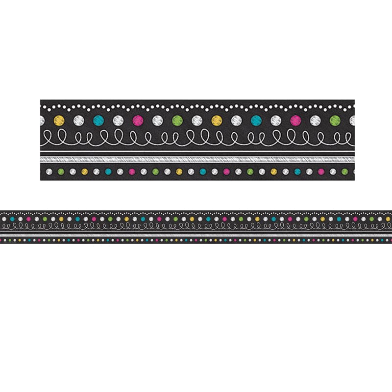 Chalkboard Brights Straight Border (Pack of 6) - Border/Trimmer - Teacher Created Resources