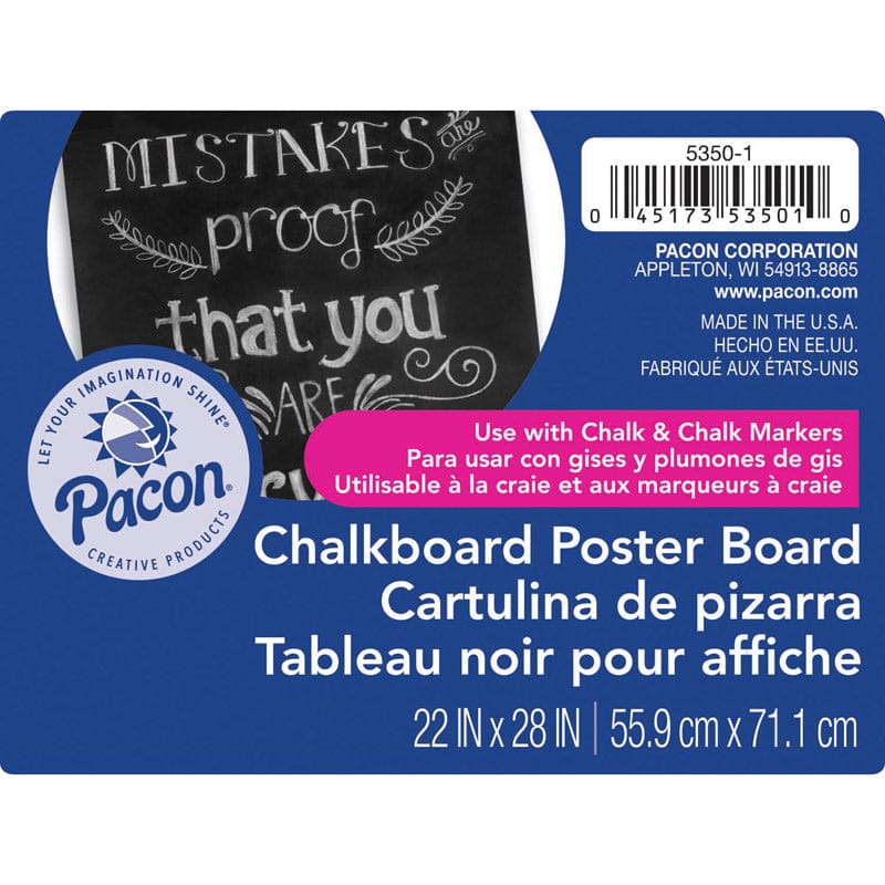 Chalkboard Poster Board 25 Sheets - Poster Board - Dixon Ticonderoga Co - Pacon