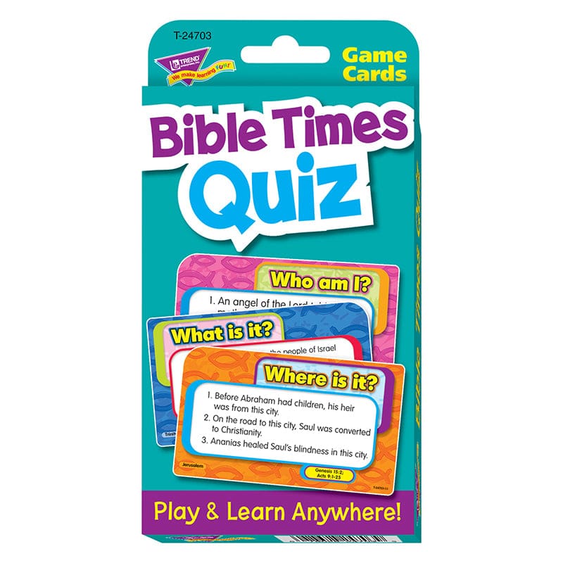 Challenge Cards Bible Times Quiz (Pack of 10) - Card Games - Trend Enterprises Inc.