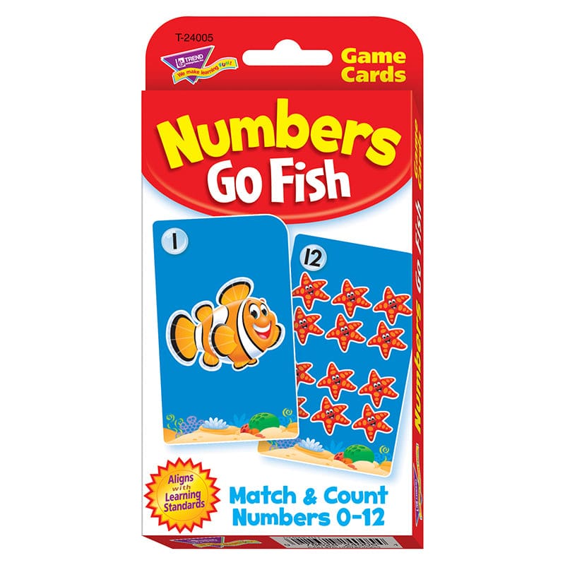 Challenge Cards Numbers Go Fish (Pack of 10) - Card Games - Trend Enterprises Inc.