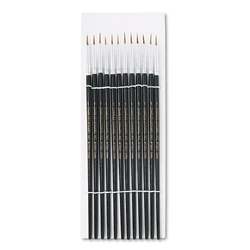 Charles Leonard Artist Brush Size 12 Camel Hair Round Profile 12/pack - School Supplies - Charles Leonard®