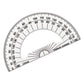 Charles Leonard Open Center Protractor Plastic 4 Base Clear Dozen - School Supplies - Charles Leonard®