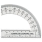 Charles Leonard Open Center Protractor Plastic 6 Ruler Edge Clear - School Supplies - Charles Leonard®