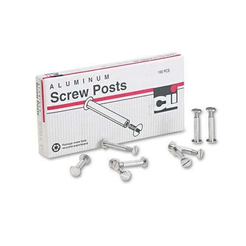 Charles Leonard Post Binder Aluminum Screw Posts 0.19 Diameter 1 Long 100/box - Office - Charles Leonard®