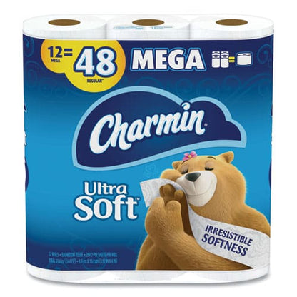 Charmin Ultra Soft Bathroom Tissue Mega Roll Septic Safe 2-ply White 244 Sheets/roll 12 Rolls/pack - Janitorial & Sanitation - Charmin®