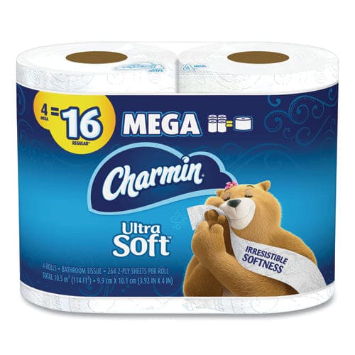 Charmin Ultra Soft Bathroom Tissue Mega Roll Septic Safe 2-ply White 244 Sheets/roll 12 Rolls/pack - Janitorial & Sanitation - Charmin®