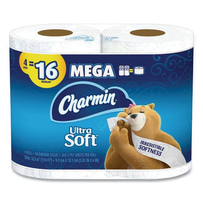 Charmin Ultra Soft Bathroom Tissue Septic Safe 2-ply White 244 Sheets/roll 4 Rolls/pack - Janitorial & Sanitation - Charmin®