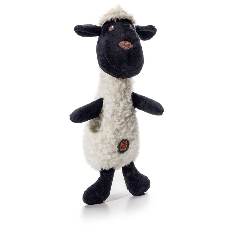 Charming Pet Products Scruffles Lamb Plush Dog Toy Black White Large - Pet Supplies - Charming Pet