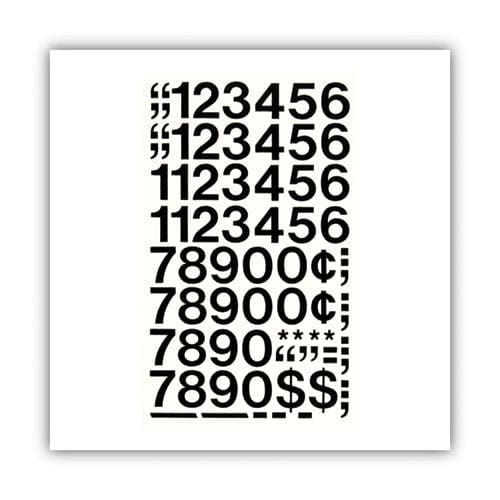 Chartpak Press-on Vinyl Numbers Self Adhesive Black 1h 44/pack - School Supplies - Chartpak®