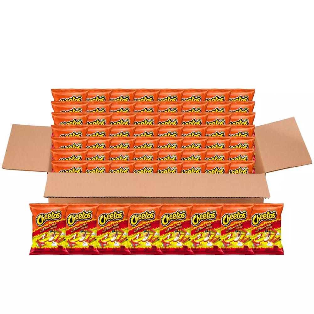 Cheetos Flamin’ Hot Crunchy Cheese Snacks (2 oz. 64 ct.) - Bulk Pantry - Cheetos Flamin’