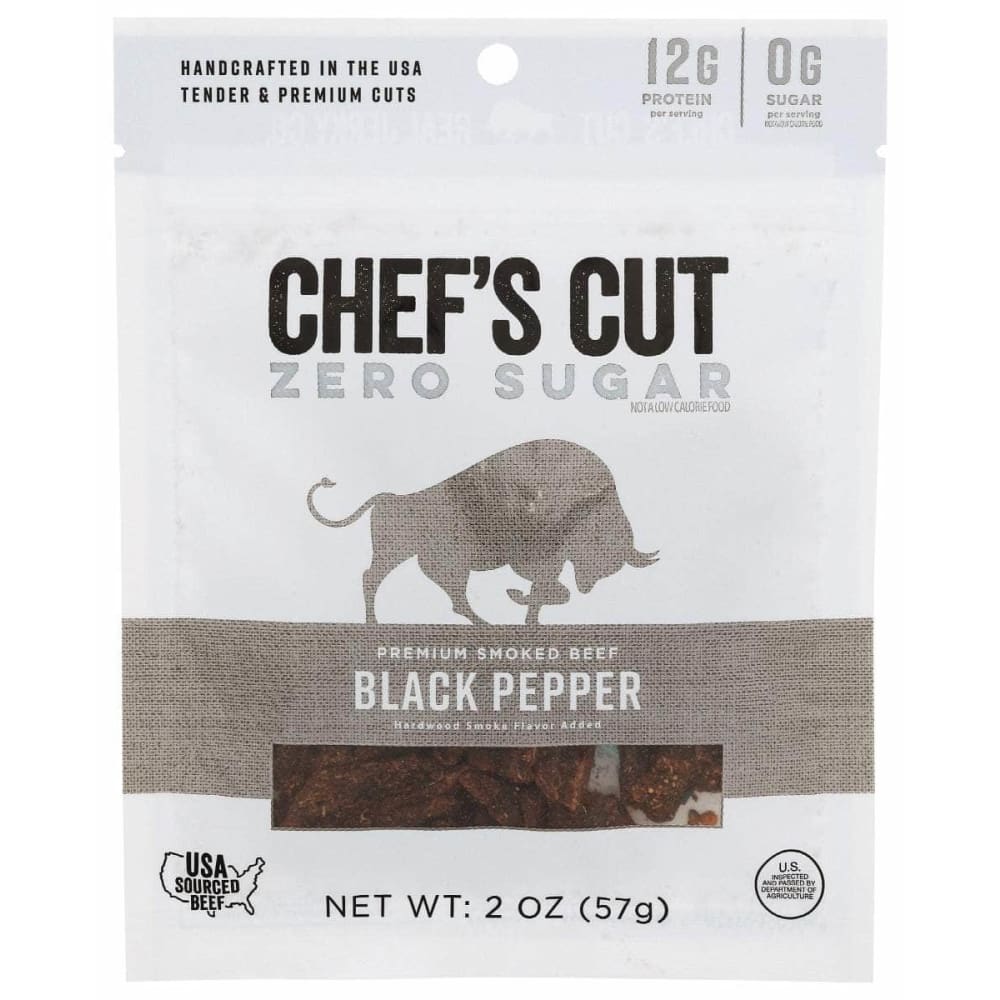 CHEF'S CUT CHEFS CUT Jerky Blk Ppr Zero Sugar, 2 oz