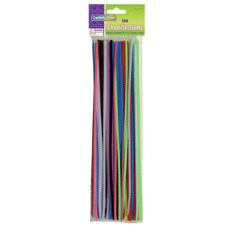 Chenille Stems Asst 12In Stems 100Pk (Pack of 12) - Chenille Stems - Dixon Ticonderoga Co - Pacon