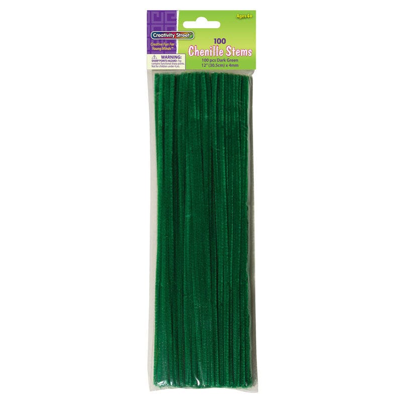 Chenille Stems Green 12 Inch (Pack of 12) - Chenille Stems - Dixon Ticonderoga Co - Pacon