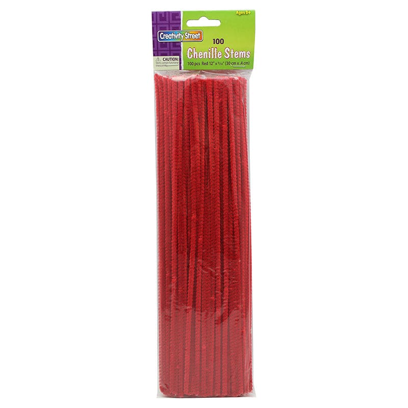 Chenille Stems Red 12 Inch (Pack of 12) - Chenille Stems - Dixon Ticonderoga Co - Pacon