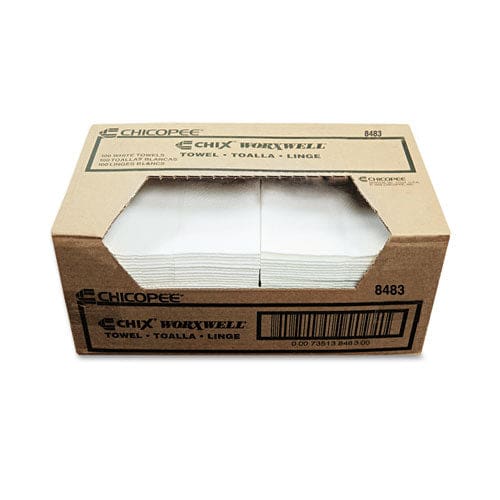 Chicopee Durawipe Shop Towels 13 X 15 Flat White 300/carton - Janitorial & Sanitation - Chicopee®