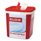 Chicopee S.u.d.s Bucket With Lid 7.5 X 7.5 X 8 Red/white 6/carton - Janitorial & Sanitation - Chicopee®