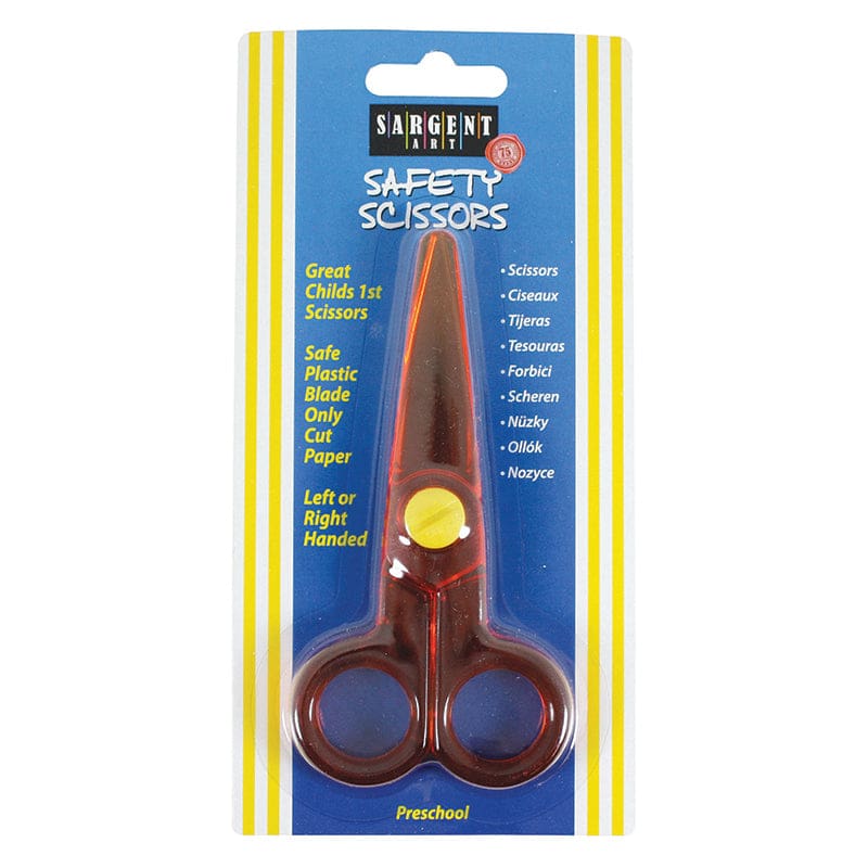 Childs Plastic Scissors 4.75In (Pack of 12) - Scissors - Sargent Art Inc.