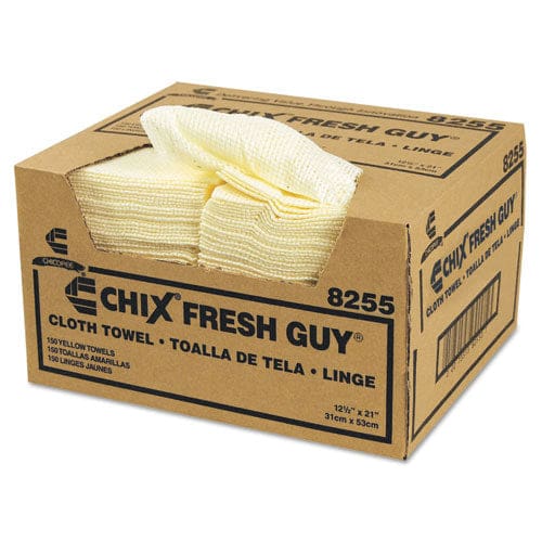 Chix Fresh Guy Towels 13.5 X 13.5 Yellow 150/carton - Janitorial & Sanitation - Chix®