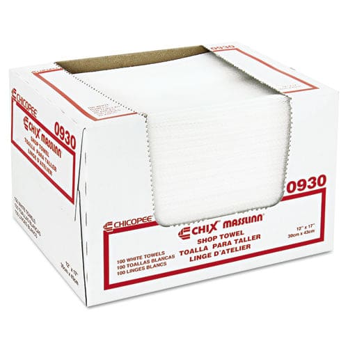 Chix Masslinn Shop Towels 12 X 17 White 100/pack 12 Packs/carton - Janitorial & Sanitation - Chix®