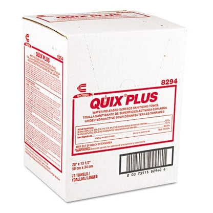Chix Quix Plus Cleaning And Sanitizing Towels 13.5 X 20 Pink 72/carton - Janitorial & Sanitation - Chix®