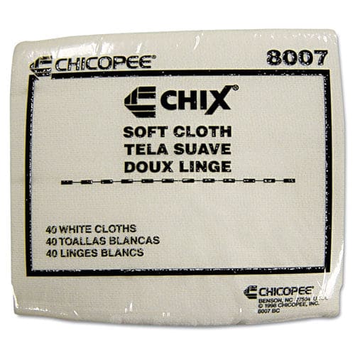 Chix Soft Cloths 13 X 15 White 40/pack 30 Packs/carton - Janitorial & Sanitation - Chix®