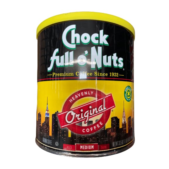 Chock full o'Nuts Chock full o'Nuts Original Blend, Ground Coffee, Medium Roast, 30.5 Oz