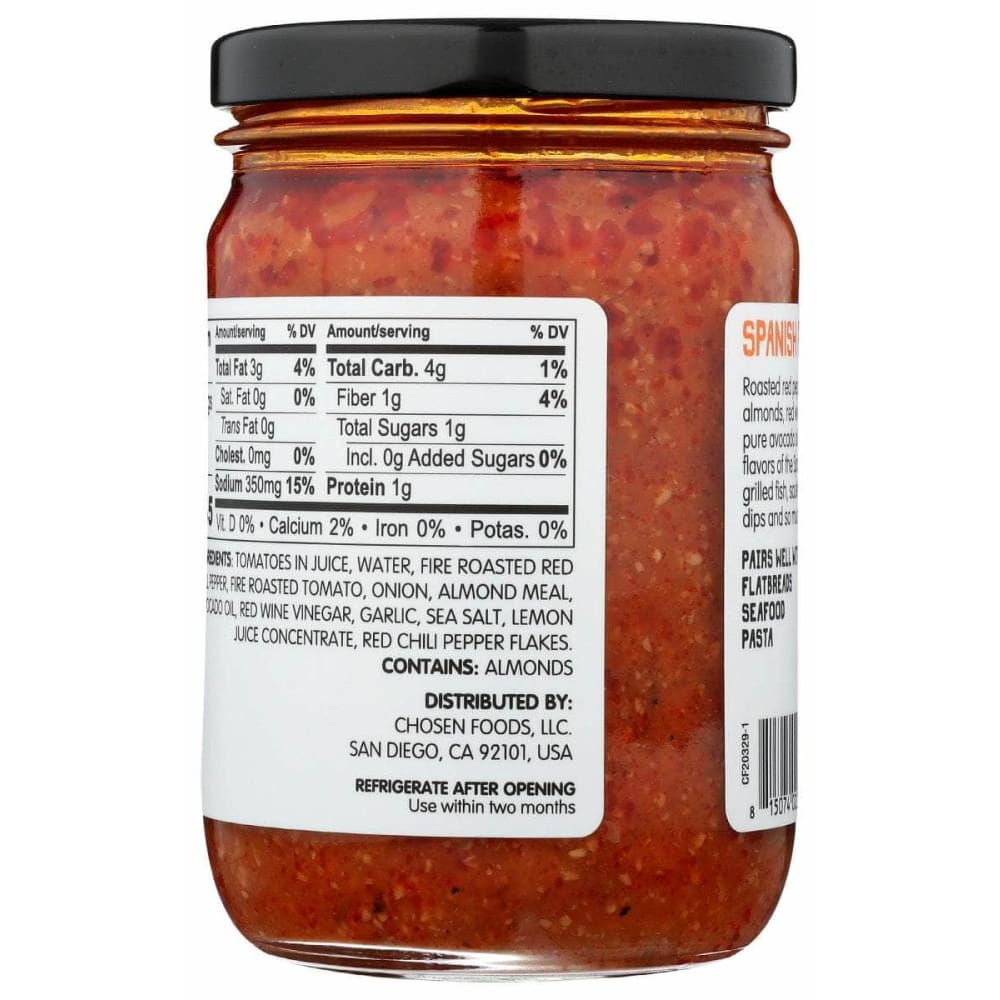 CHOSEN FOODS Chosen Foods Sauce Smr Spanish Romesco, 12 Oz