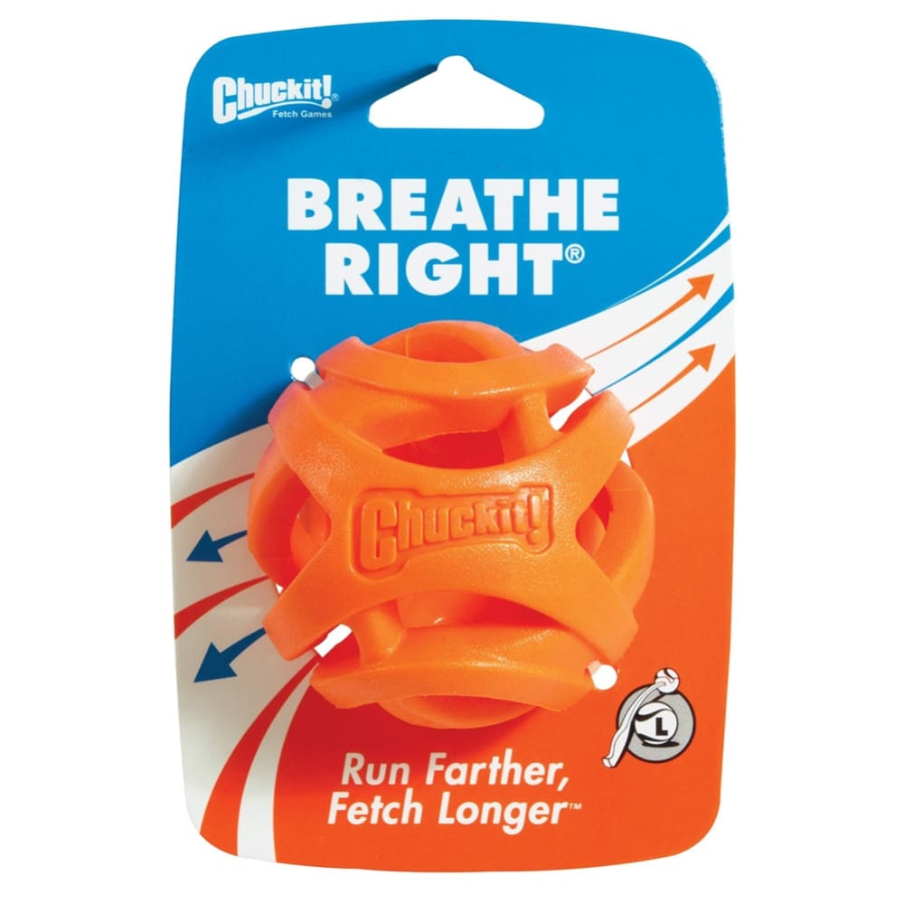 Chuckit! Breathe Right Dog Toy Fetch Ball Orange Large - Pet Supplies - Chuckit!