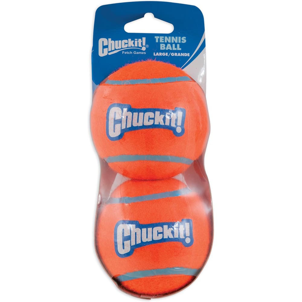 Chuckit Dog Tennis Ball Extra Lrge 2 Pack Shrink Wrapped - Pet Supplies - Chuckit