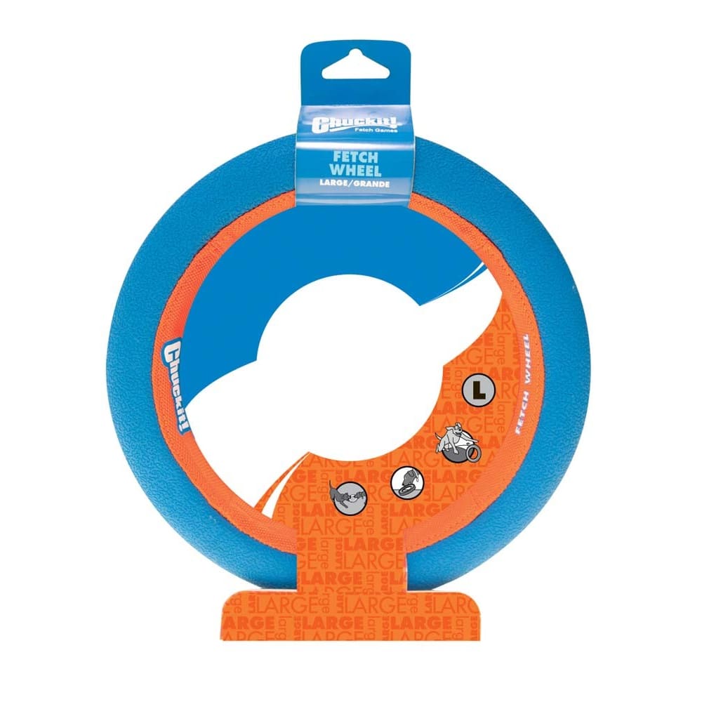 Chuckit! Fetch Wheel Dog Toy Blue; Orange Large - Pet Supplies - Chuckit!