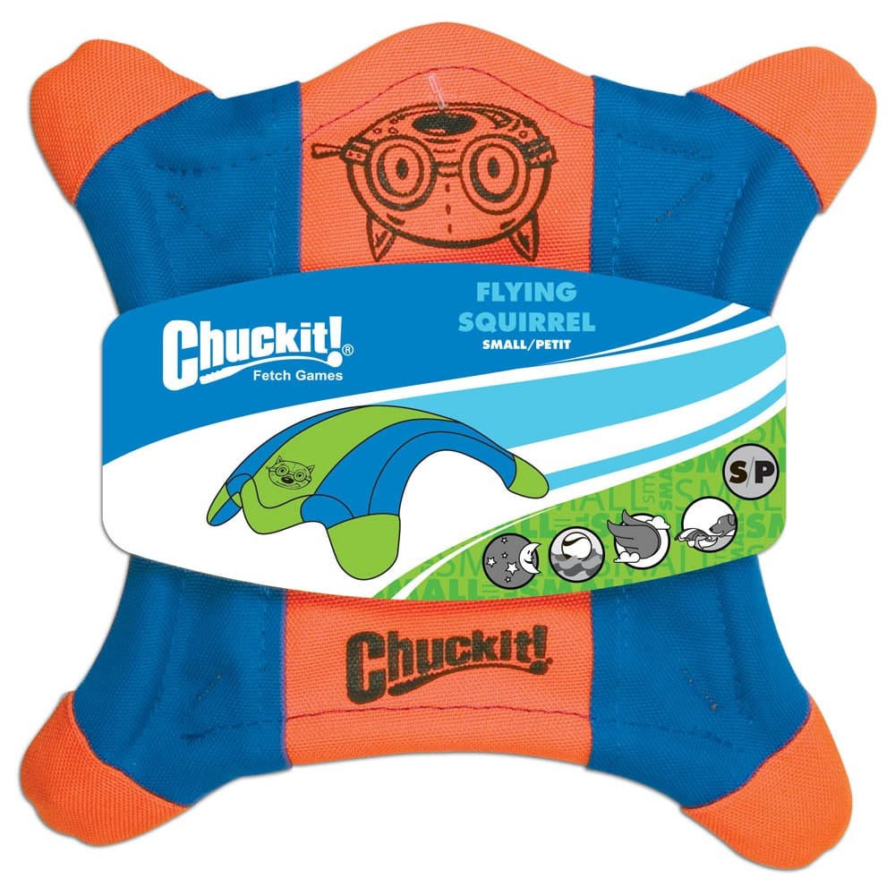 Chuckit! Flying Squirrel Dog Toy Blue; Orange Small - Pet Supplies - Chuckit!