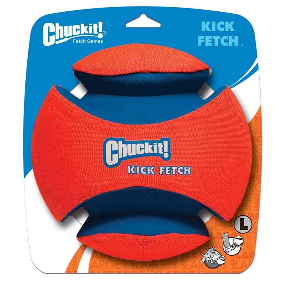 Chuckit! Kick Fetch Ball Dog Toy Blue Orange Large - Pet Supplies - Chuckit!