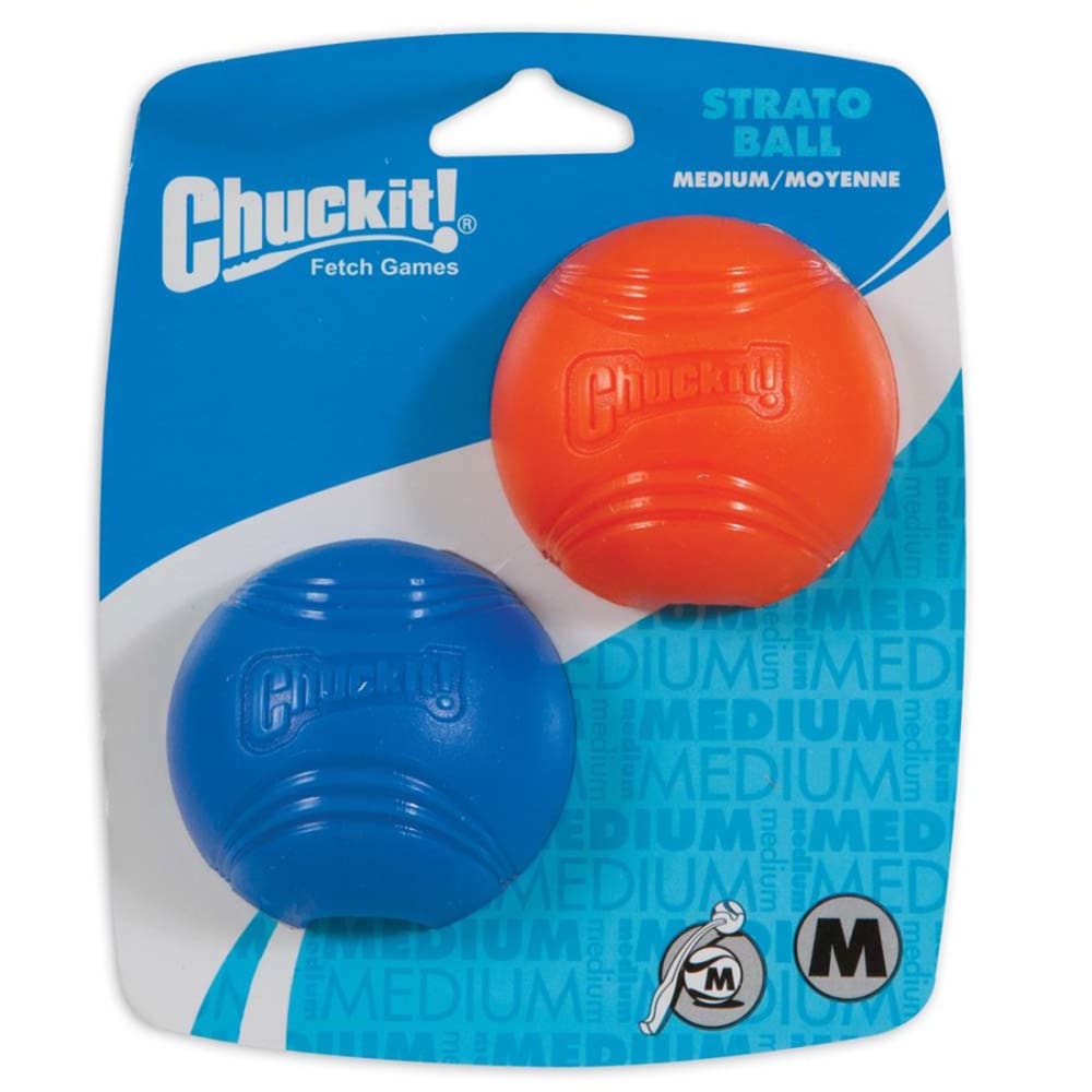 Chuckit! Strato Ball Dog Toy Blue; Orange 2 Pack Medium - Pet Supplies - Chuckit!