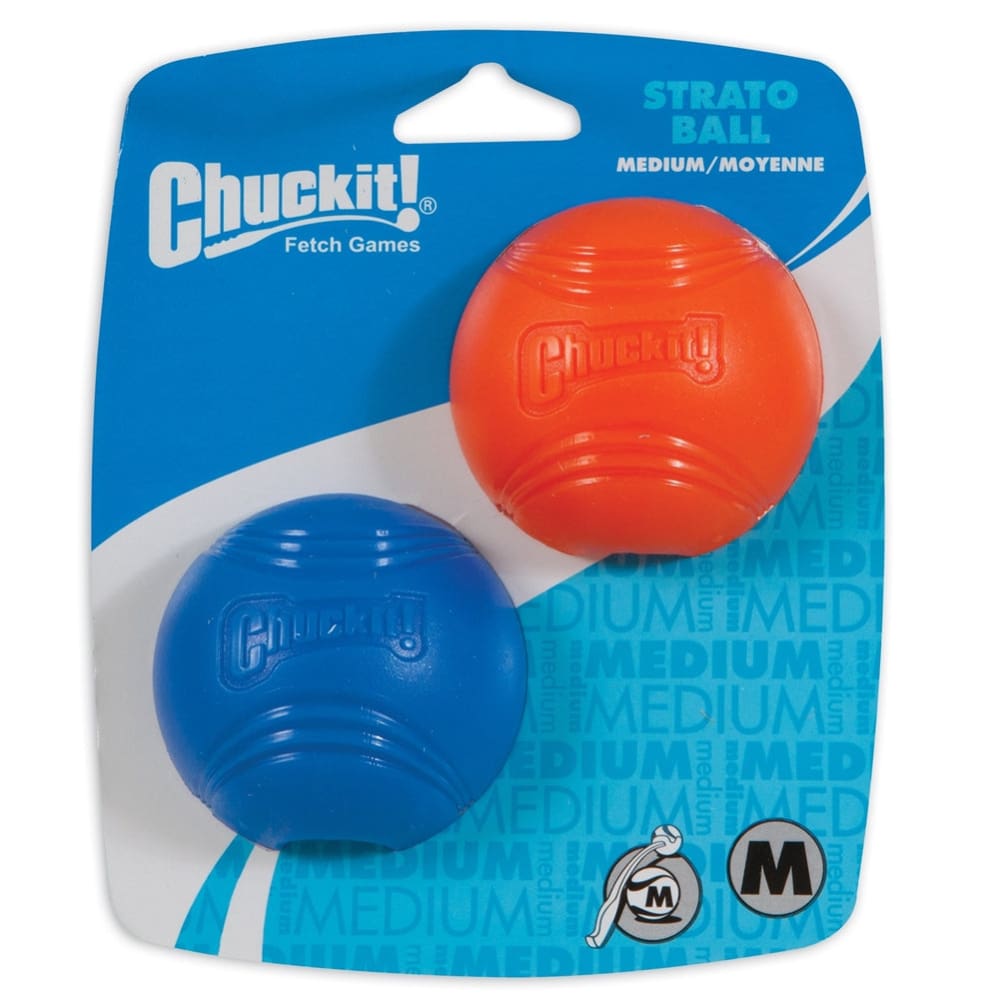 Chuckit! Strato Ball Dog Toy Blue; Orange 2 Pack Small - Pet Supplies - Chuckit!