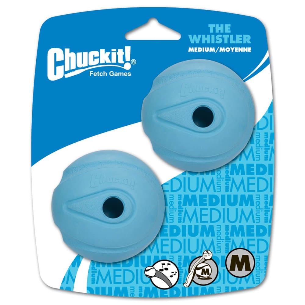 Chuckit! The Whistler Ball Dog Toy Assorted 2 Pack Medium - Pet Supplies - Chuckit!