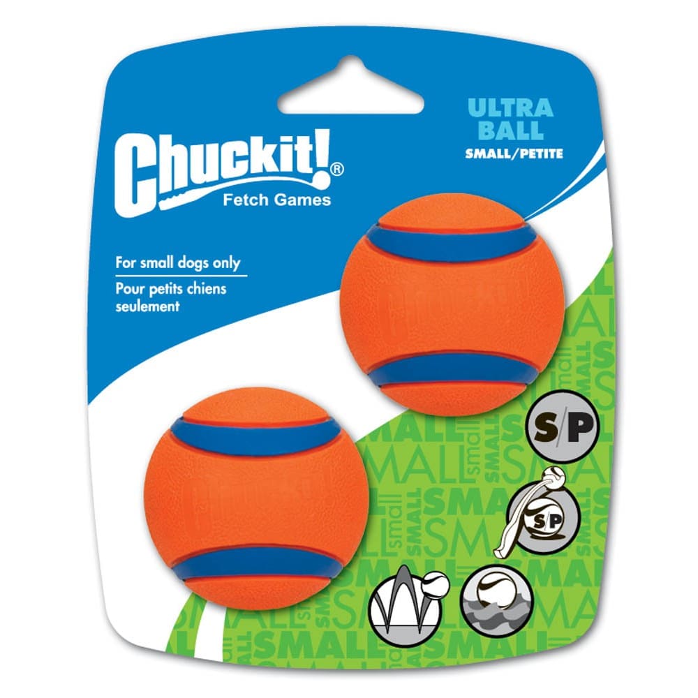 Chuckit! Ultra Ball Dog Toy Blue Orange 2 Pack Small - Pet Supplies - Chuckit!