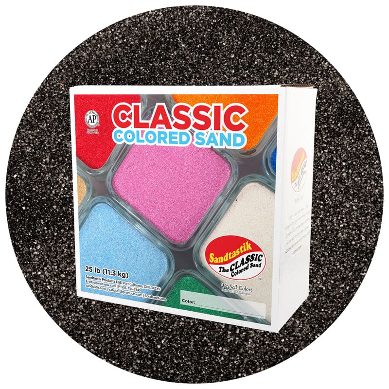 Classic Colored Sand 25Lbs Black (Pack of 3) - Sand - Sandtastik