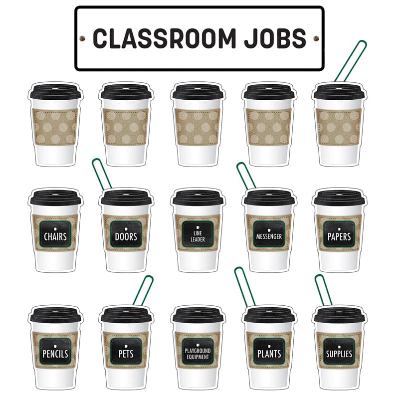 Classroom Jobs Mini Bb Set Industrial Cafe (Pack of 6) - Classroom Theme - Carson Dellosa Education