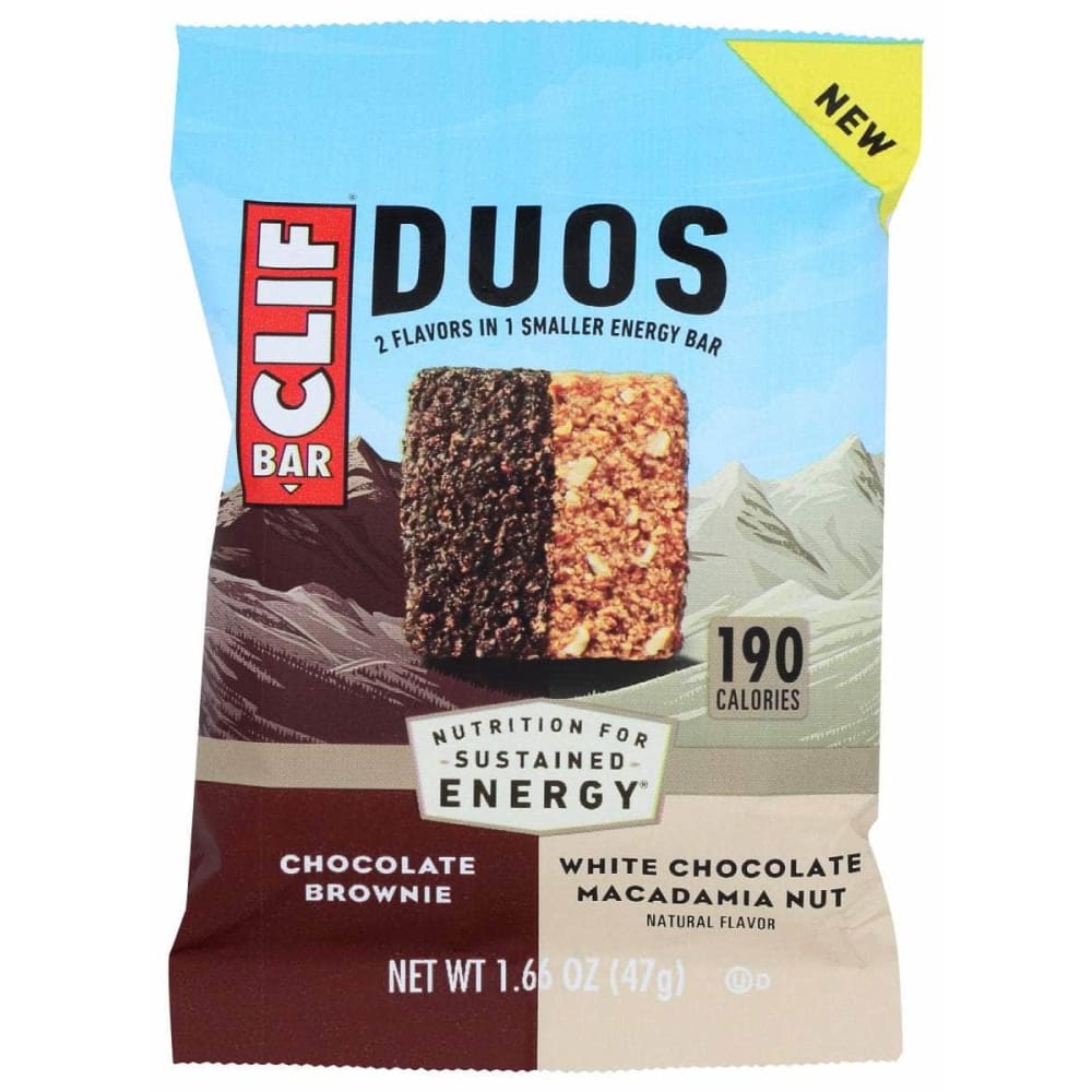 CLIF Clif Bar Duo Brownie White Chocolate Macadamia Nut, 1.66 Oz