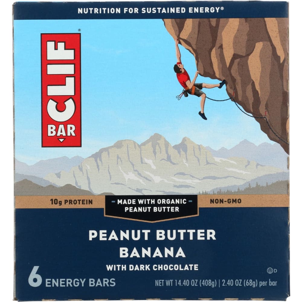 CLIF: Bar Peanut Butter Dark Choc 6Pk 14.4 oz - Grocery > Snacks > Cookies > Bars Granola & Snack - Clif