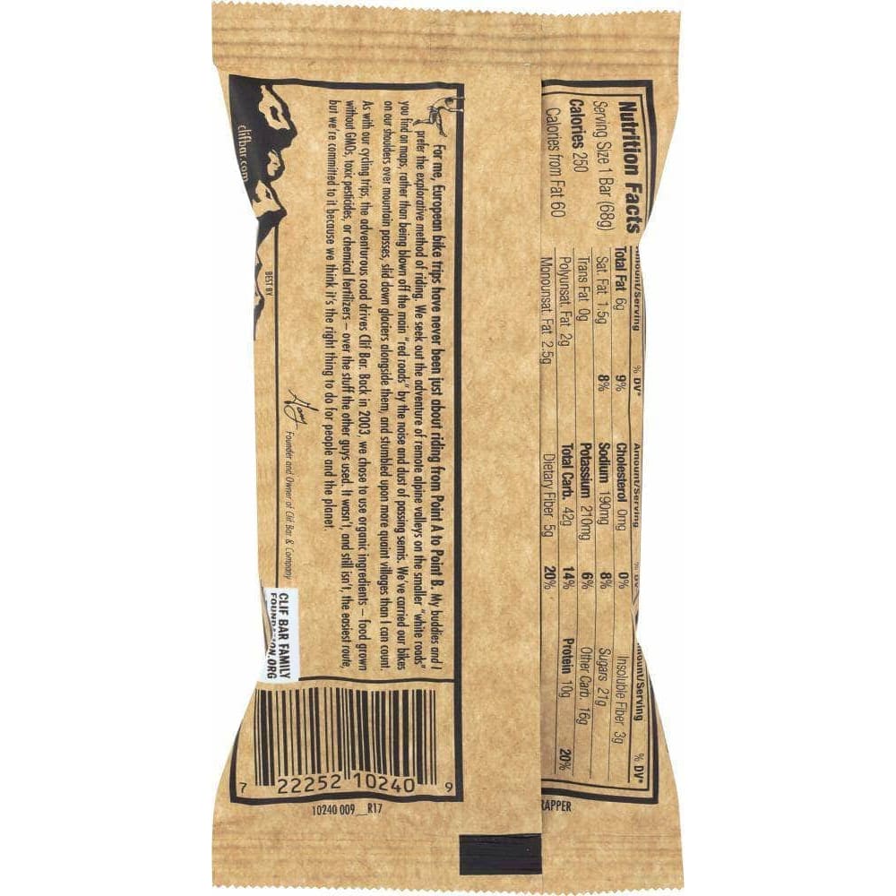 Clif Clif Bar Peanut Toffee Buzz Energy Bar, 2.4 oz