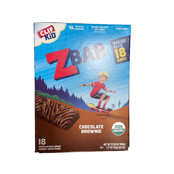 CLIF Kid Zbar CLIF Kid Zbar Organic Granola Bars, Kids Snacks, Multiple Choice Flavor, 18 Ct, 1.27 oz