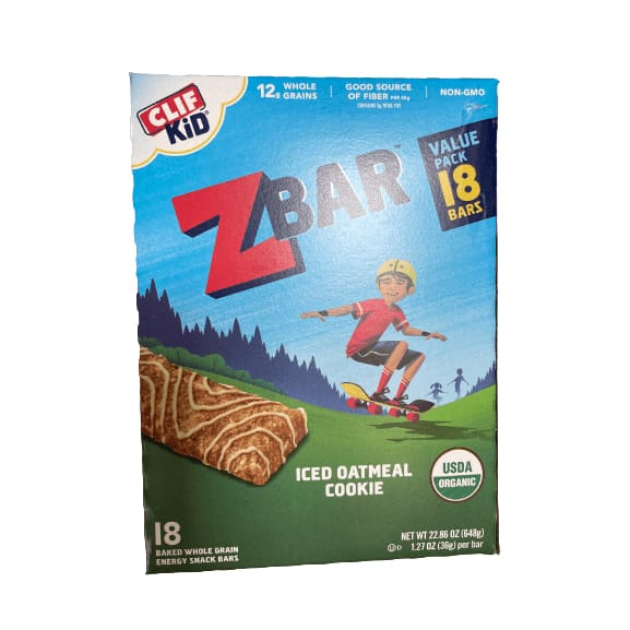 CLIF Kid Zbar CLIF Kid Zbar Organic Granola Bars, Kids Snacks, Multiple Choice Flavor, 18 Ct, 1.27 oz